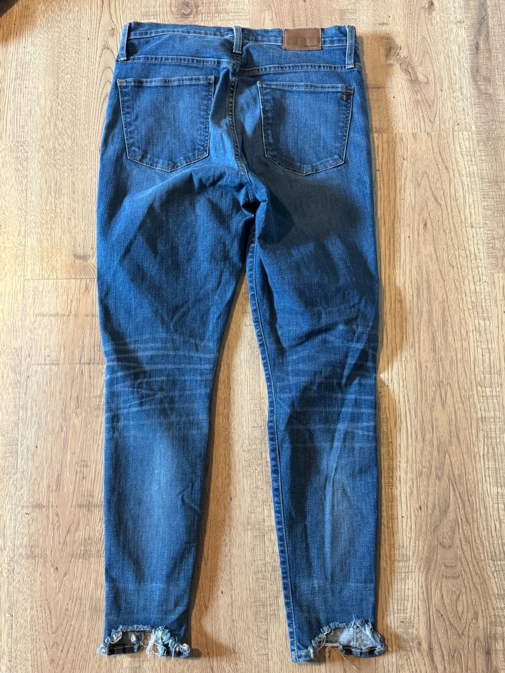Madewell 10” High Rise Skinny Jeans 31T Raw Step Hem Blue Denim Women’s 31 - Picture 8 of 9